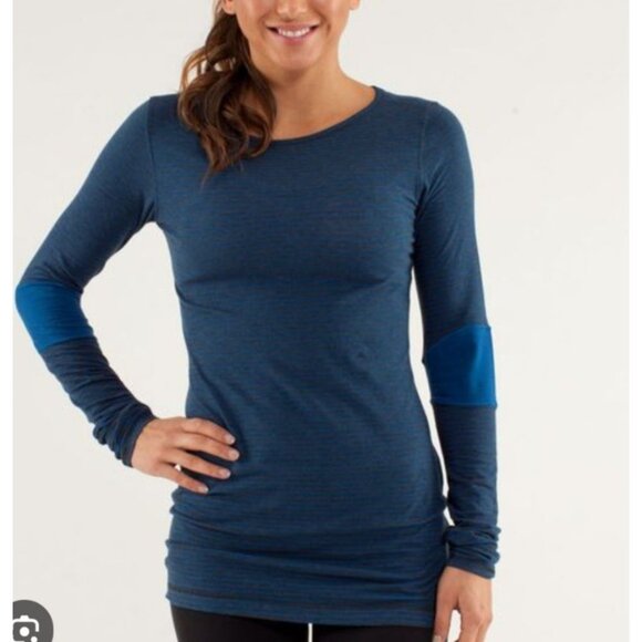 Lululemon Athletica Devotion Top Long sleeve Stripes fits like Small women - Picture 1 of 7